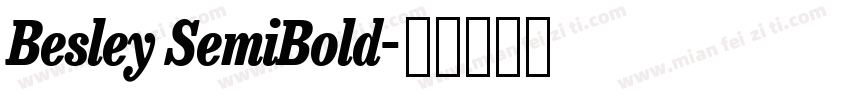 Besley SemiBold字体转换